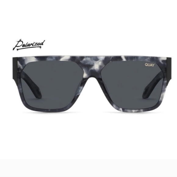 New Quay Australia x Saweetie Go Off Flat Top Polarized Shield Unisex Sunglasses